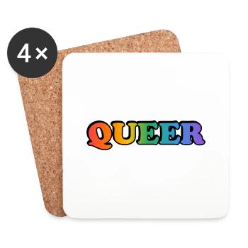 Queer - Untersetzer (4er-Set) - Weiß - Vorne
