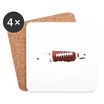 Puerto Rico (USA) | real football | Map - Coasters (set of 4) - white - Front