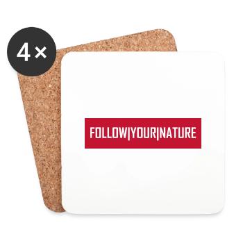 Follow Your Nature - Untersetzer (4er-Set) - Weiß - Vorne