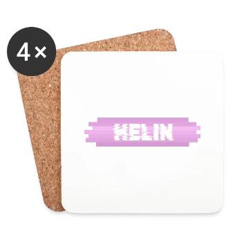 Geschenk für Helin - Untersetzer (4er-Set) - Weiß - Vorne