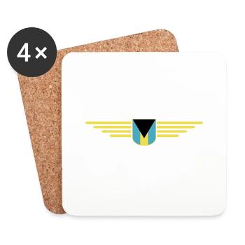 Bahamas fans: Tropical design - Coasters (set of 4) - white - Front