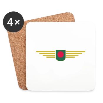 Bangladesh Design – Pride & Culture - Coasters (set of 4) - white - Front