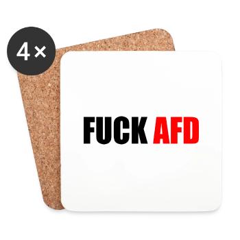 Fuck afd - Untersetzer (4er-Set) - Weiß - Vorne