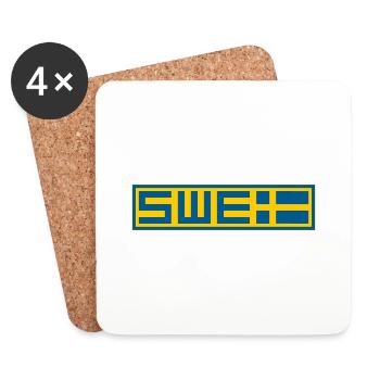 Schwedisch - Untersetzer (4er-Set) - Weiß - Vorne