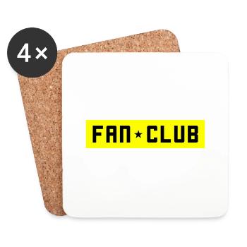 Fan Club - Dessous de verre (lot de 4) - blanc - Devant