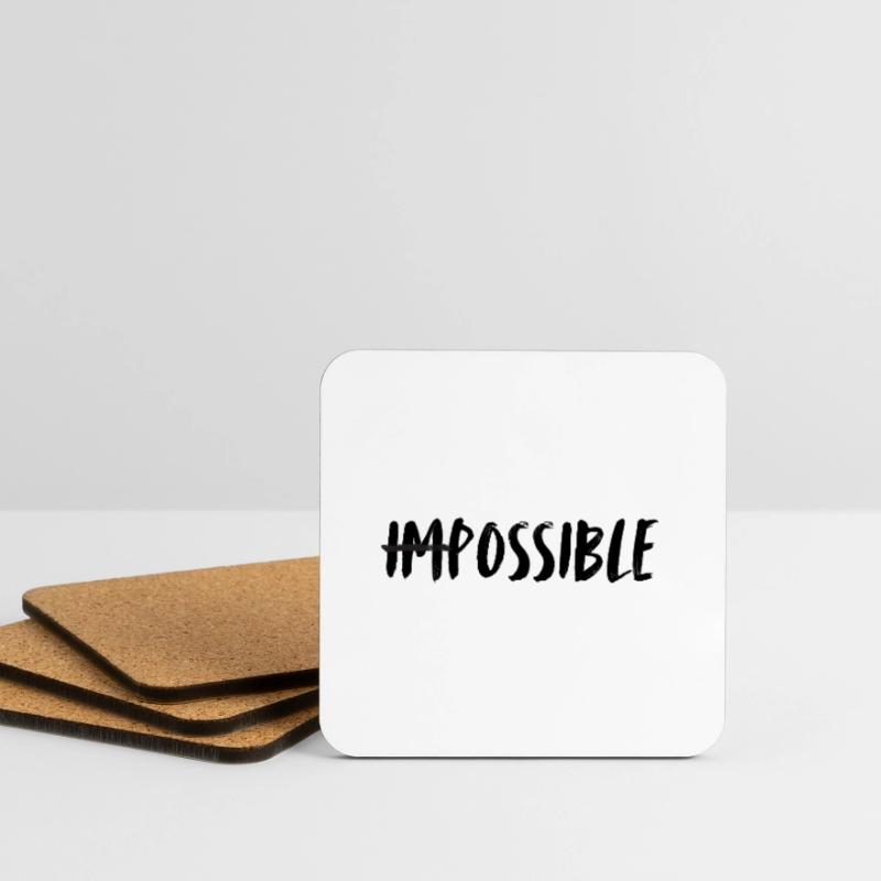 Impossible. possible. Making the impossible possible. Coasters (set of 4)