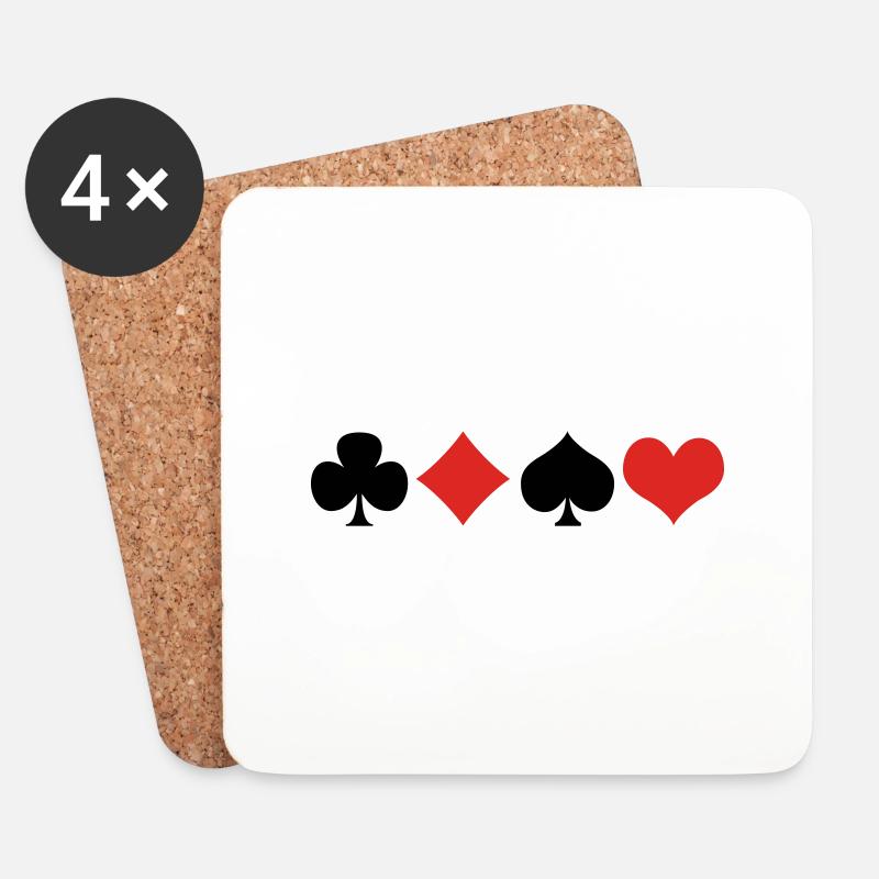 Karten 2 - Untersetzer (4er-Set) - Weiß