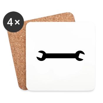 spanner - Coasters (set of 4) - white - Front