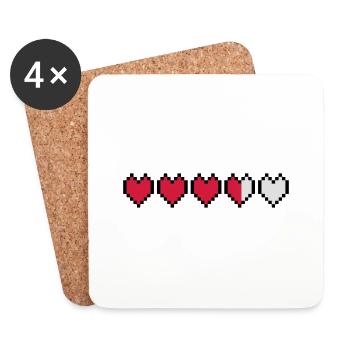 Leben Pixel - Untersetzer (4er-Set) - Weiß - Vorne