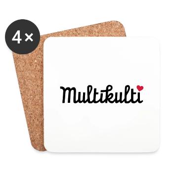 Multikulti - Untersetzer (4er-Set) - Weiß - Vorne