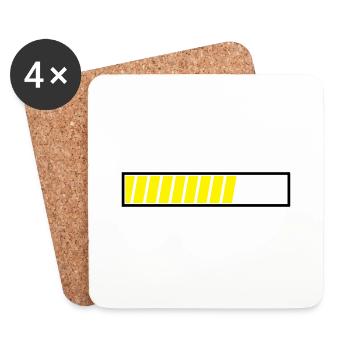 Ladebalken Loading Bar dauer zeit wird geladen Uni - Untersetzer (4er-Set) - Weiß - Vorne