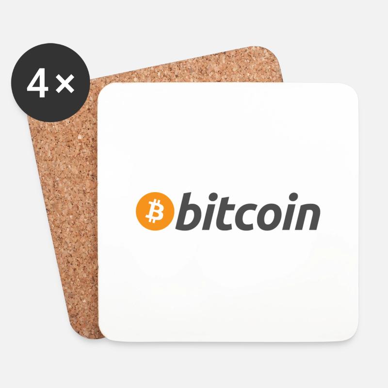 Bitcoin - Untersetzer (4er-Set) - Weiß
