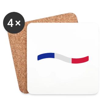 France - Dessous de verre (lot de 4) - blanc - Devant