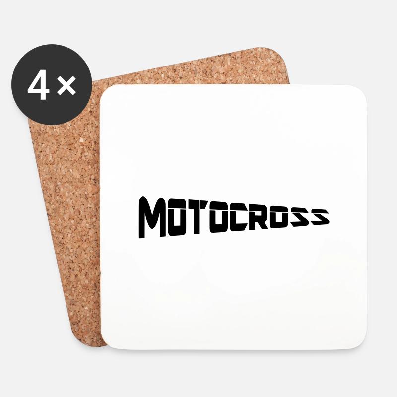 motocross - Untersetzer (4er-Set) - Weiß