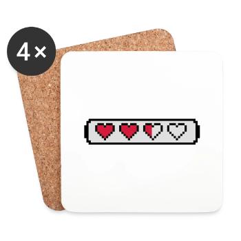 Gaming - Untersetzer (4er-Set) - Weiß - Vorne