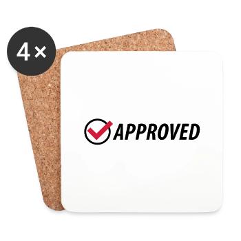 approved__f2 - Untersetzer (4er-Set) - Weiß - Vorne