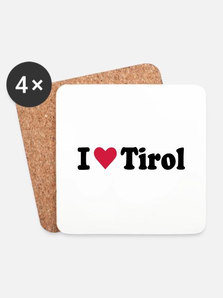 Tirol - Untersetzer (4er-Set) - Weiß