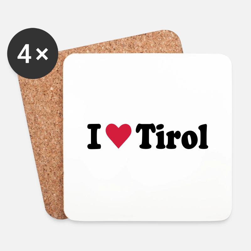 Tirol - Untersetzer (4er-Set) - Weiß