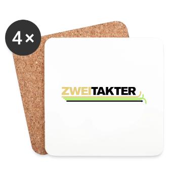 zweitakter_claim - Untersetzer (4er-Set) - Weiß - Vorne
