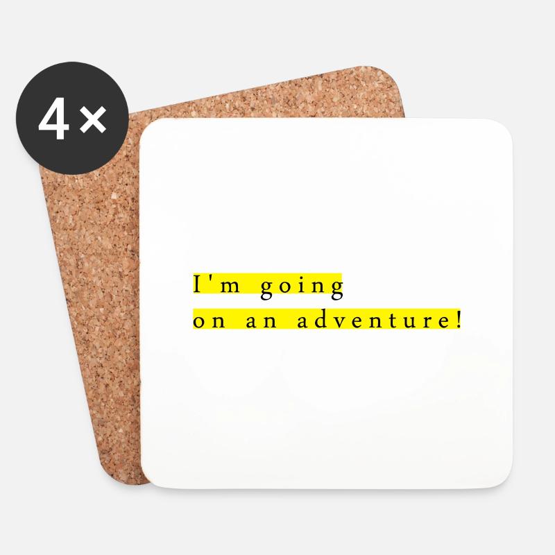 I'm going on an adventure - Untersetzer (4er-Set) - Weiß