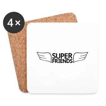 Super Friends - Untersetzer (4er-Set) - Weiß - Vorne