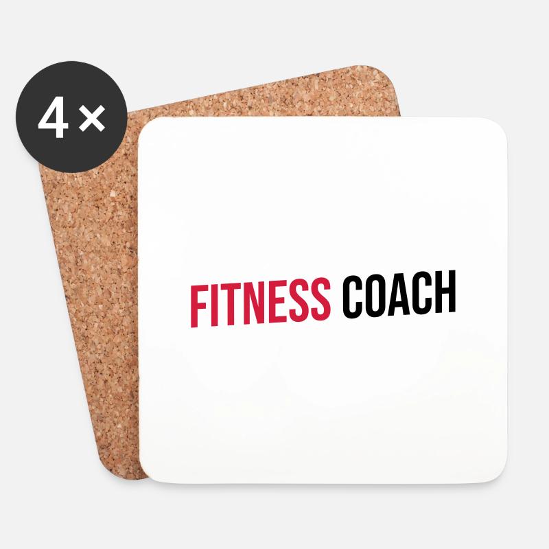 fitness coach blue and black - Untersetzer (4er-Set) - Weiß