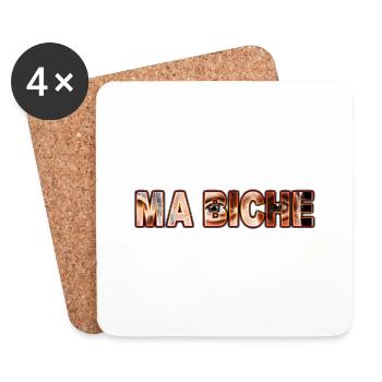 louis de funes ma biche - Dessous de verre (lot de 4) - blanc - Devant