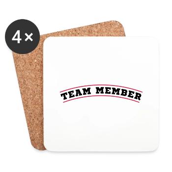 team member - Untersetzer (4er-Set) - Weiß - Vorne
