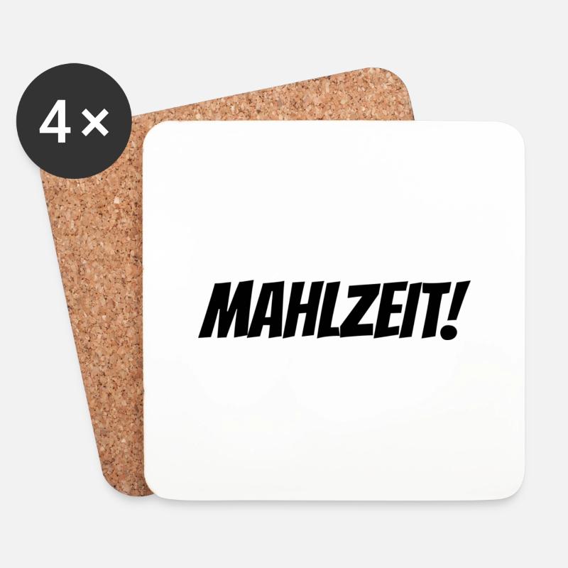 Mahlzeit! - Untersetzer (4er-Set) - Weiß