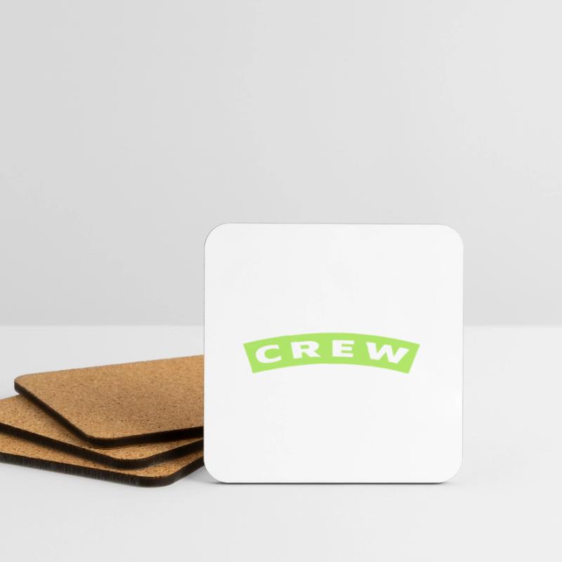 Crew curved patch Coasters (set of 4)