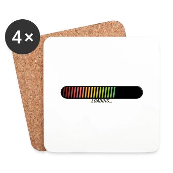 barre chargement loading progression dessin l - Dessous de verre (lot de 4) - blanc - Devant