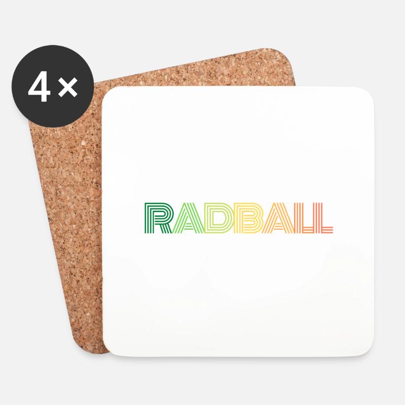 Radballer - Untersetzer (4er-Set) - Weiß