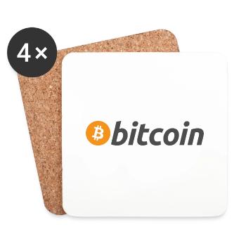 Bitcoin - Untersetzer (4er-Set) - Weiß - Vorne