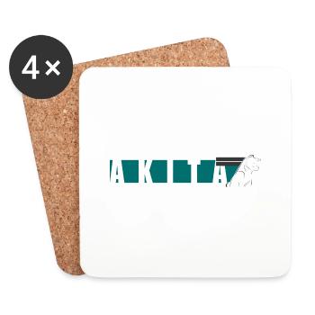Akita Inu design - Coasters (set of 4) - white - Front