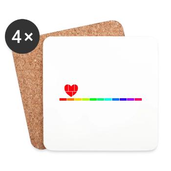 I love Techno - Coasters (set of 4) - white - Front