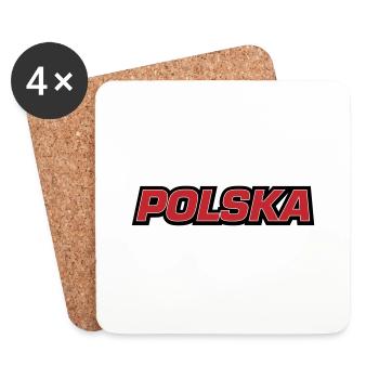 Polska Cadeau Polonais - Dessous de verre (lot de 4) - blanc - Devant