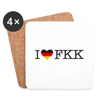 I love naturism - Coasters (set of 4) - white - Front