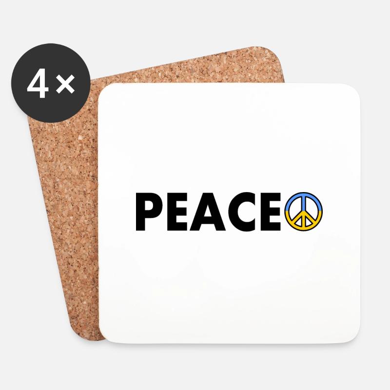 Peace - Untersetzer (4er-Set) - Weiß