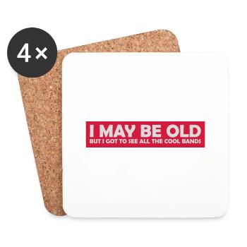 I may be old - Coasters (set of 4) - white - Front
