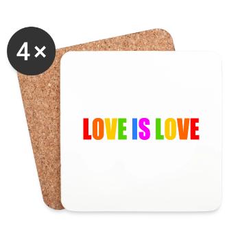 Love is love - Coasters (set of 4) - white - Front