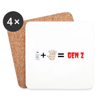 Génération Z notre avenir - Dessous de verre (lot de 4) - blanc - Devant