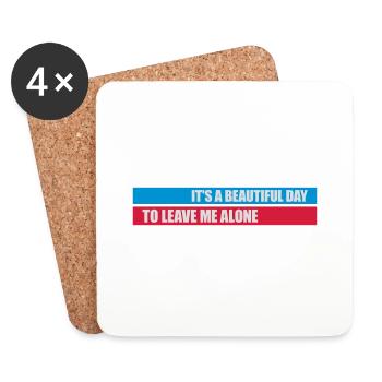 leave me alone day - Untersetzer (4er-Set) - Weiß - Vorne