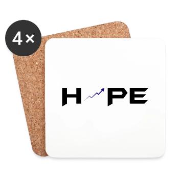 Bitcoin Trading Crypto Stocks - Coasters (set of 4) - white - Front