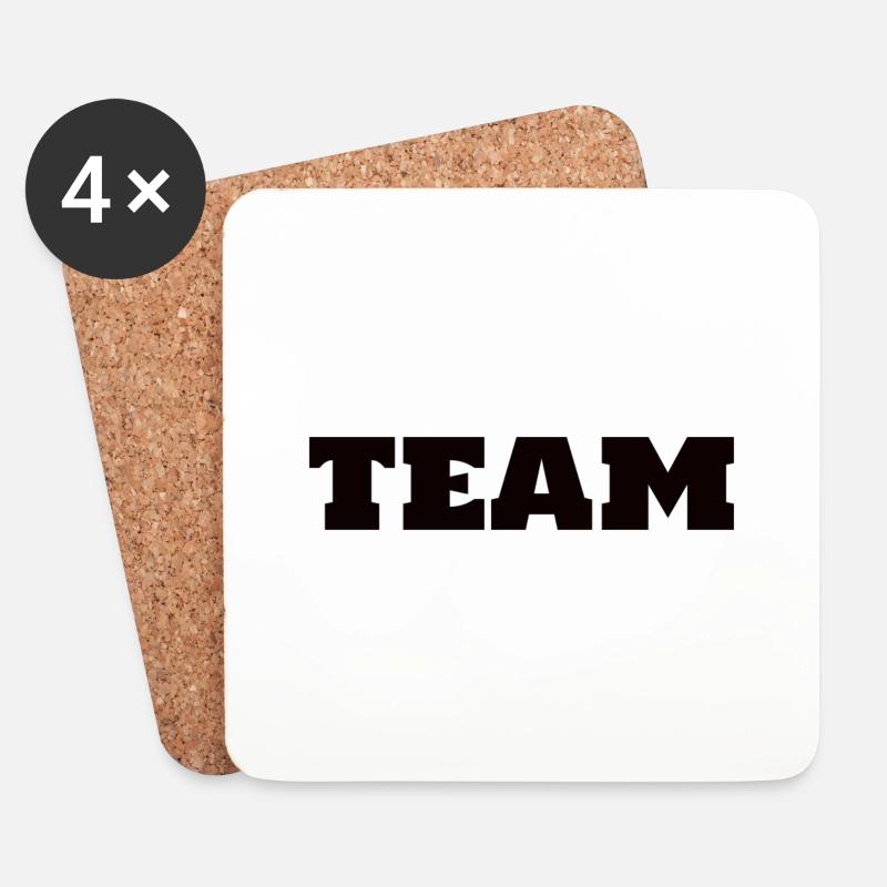 Team - Coasters (set of 4) - white