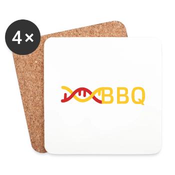 ''BBQ'' est dans mon ADN - Dessous de verre (lot de 4) - blanc - Devant