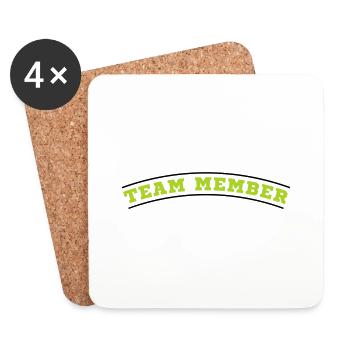 Team Member - Coasters (set of 4) - white - Front