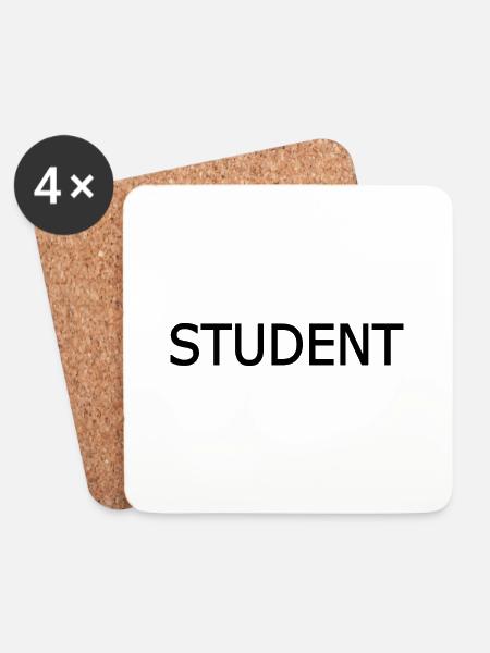 Student - Untersetzer (4er-Set) - Weiß