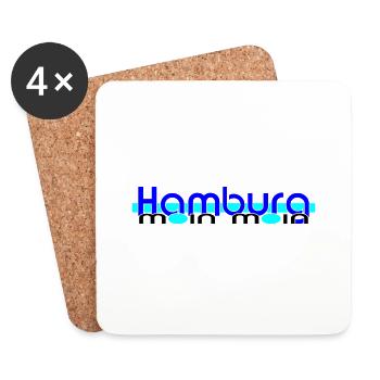 Hamburg Moin Moin blueblue - Untersetzer (4er-Set) - Weiß - Vorne