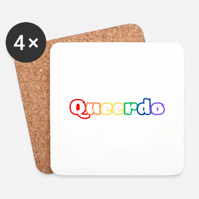 Queerdo - Glasbrikker (sæt med 4 stk.) - hvid