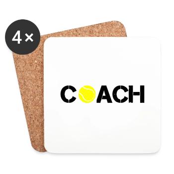 Tennis Coach - Coasters (set of 4) - white - Front